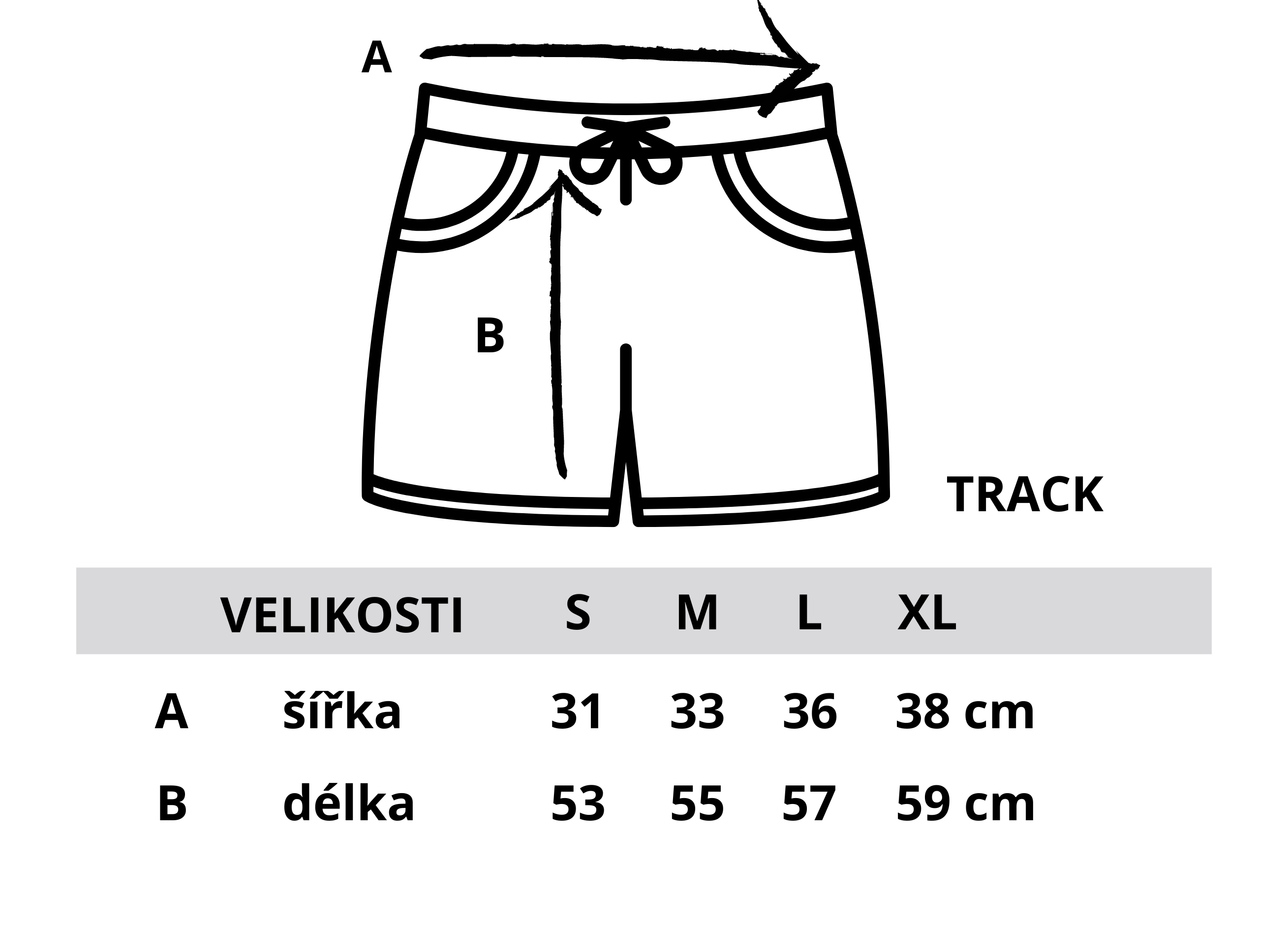 kraťasy Track nové